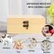 4 Pack Unfinished Wooden Box, 7x5x2 Inch Wooden Box with Hinged Lid, Small Natural Pine Wood Boxes for Crafts, DIY, Arts Hobbies and Home Storage